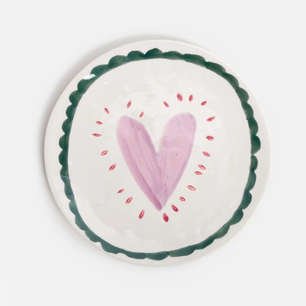 Heart with Scallop Border Plate