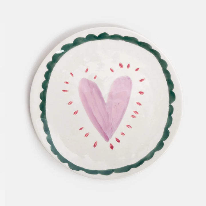 Heart with Scallop Border Plate