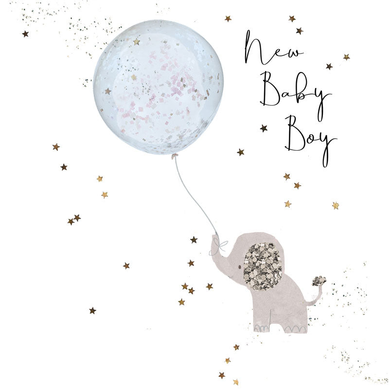Hammond Gower New Baby Boy card by Cornucopia Home and Gift with cheerful design and baby-themed illustrations.