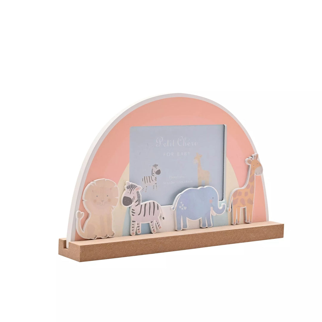 Colorful animal rainbow photo frame by Widdop & Co from Cornucopia Home and Gift, featuring a charming design for displaying photos.