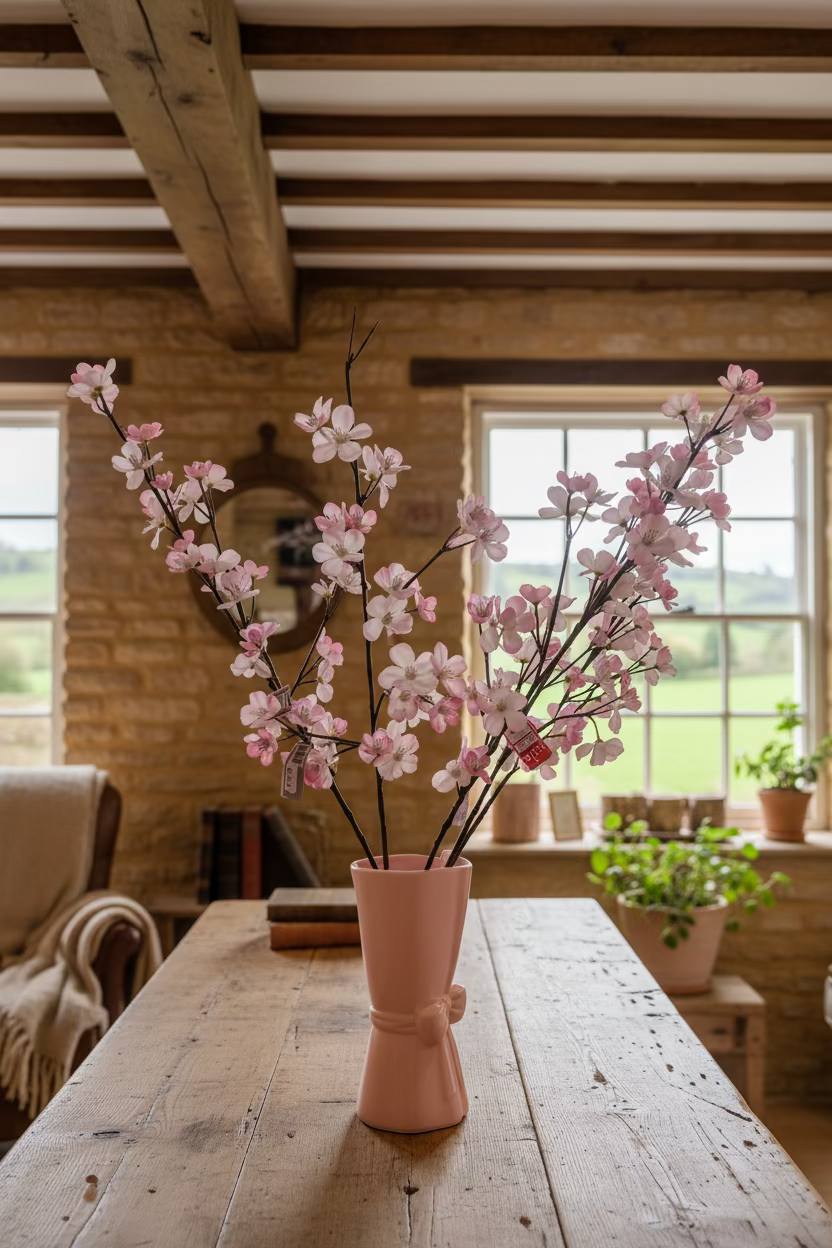 SILKA pink blossom stem