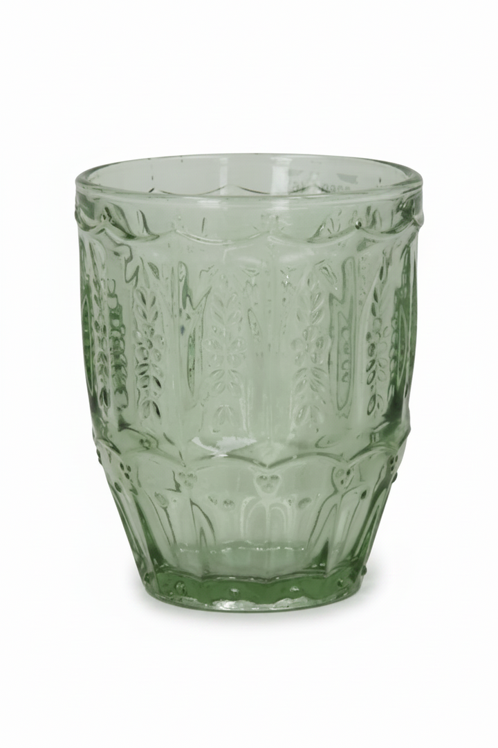 Pressed Glass Tumbler - Green