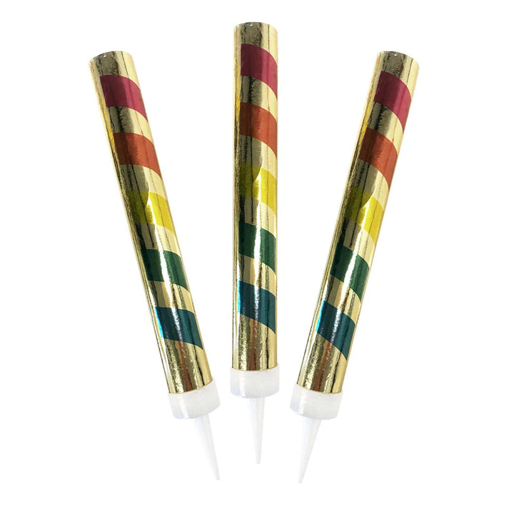 Rainbow Ice Fountain Colour Change Flame by Talking Tables, colorful display with flame effects and dynamic lighting, perfect for parties.