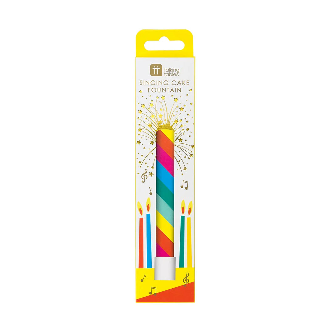 Rainbow Musical Ice Fountain by Cornucopia Home and Gift, colorful ice-shaped fountain with musical features and talking table design.