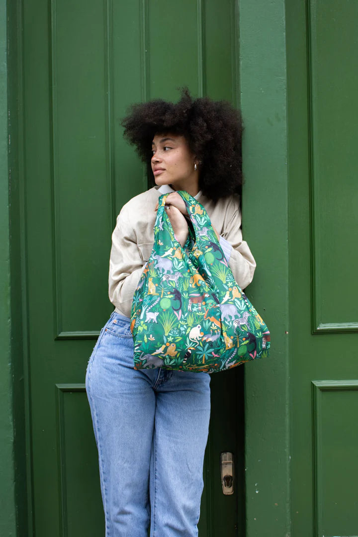 Bodil Jane Wildlife Kind Bag by Cornucopia Home and Gift featuring a colorful wildlife illustration on eco-friendly bag