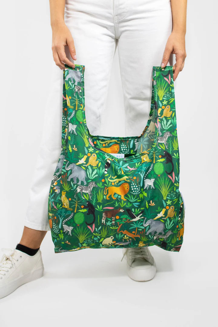 Close-up of Bodil Jane Wildlife Kind Bag by Cornucopia Home and Gift, showcasing detailed natural animal illustrations.
