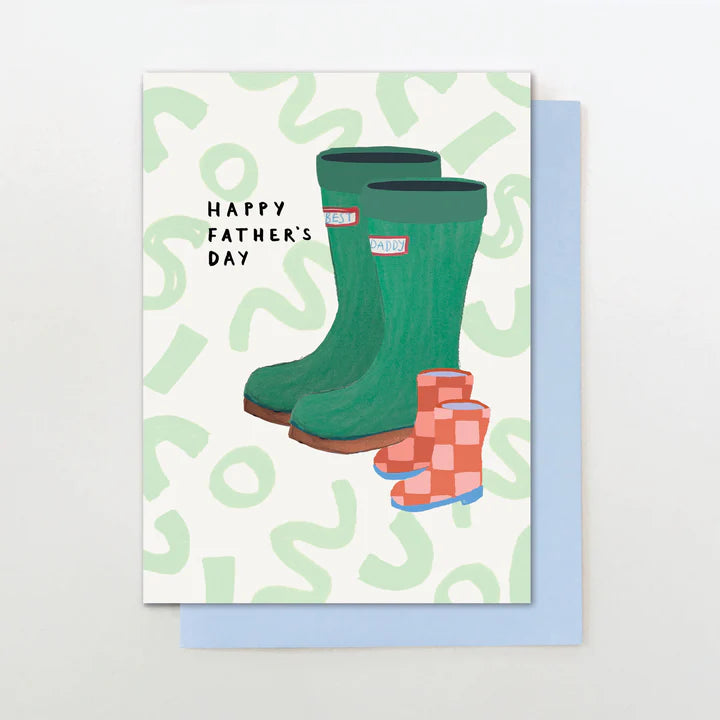 Happy Fathers Day Wellies Card