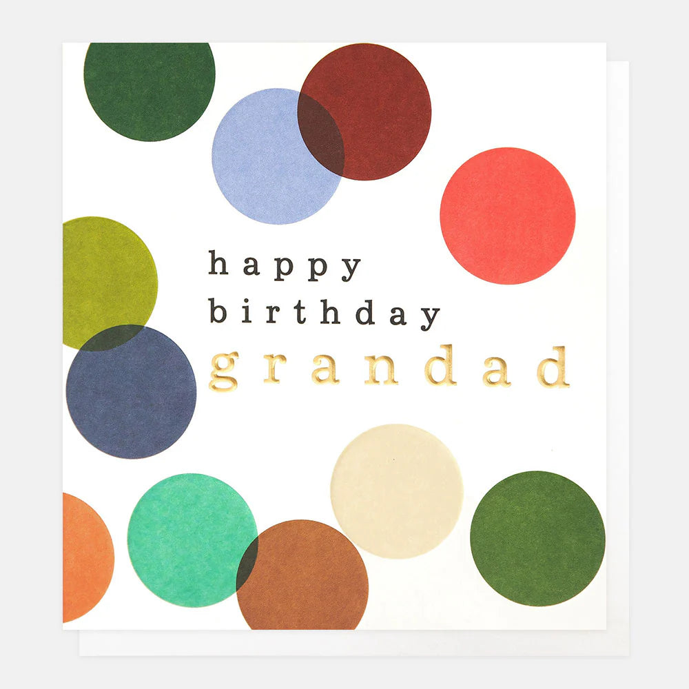 Caroline Gardner Grandad birthday card featuring colorful, cheerful design for celebrating grandfathers.