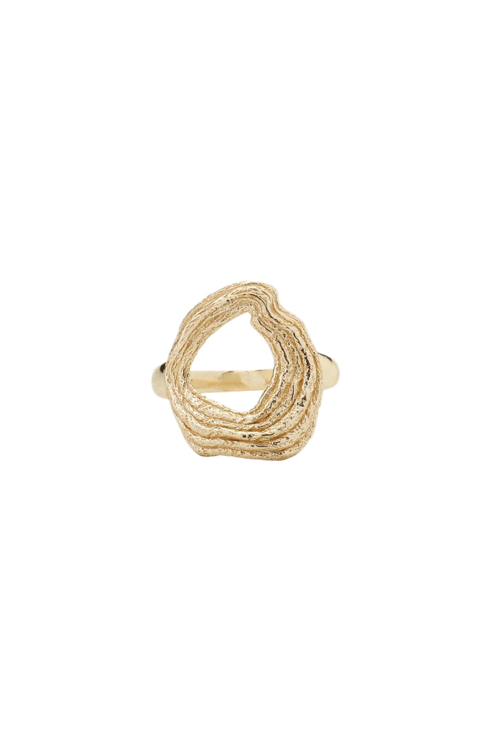 Gold Drift Ring by Tutti &amp; Co, featuring a sleek, modern design with a smooth, polished finish.