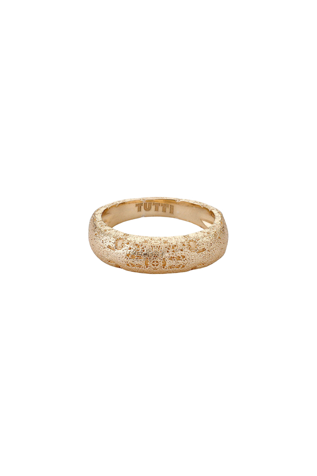 Medium Journey Ring by Tutti & Co, showcasing a handcrafted metal ring with intricate detailing, displayed on a neutral background.