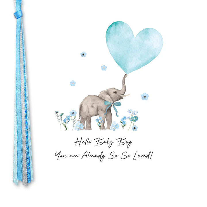 Ribbons &amp; Roses Hello Baby Boy You Are Already So Loved Card