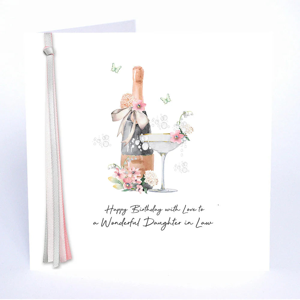 Five Dollar Shake birthday card from Cornucopia Home and Gift featuring "With Love To A Wonderful Daughter-In-Law" message and colorful design