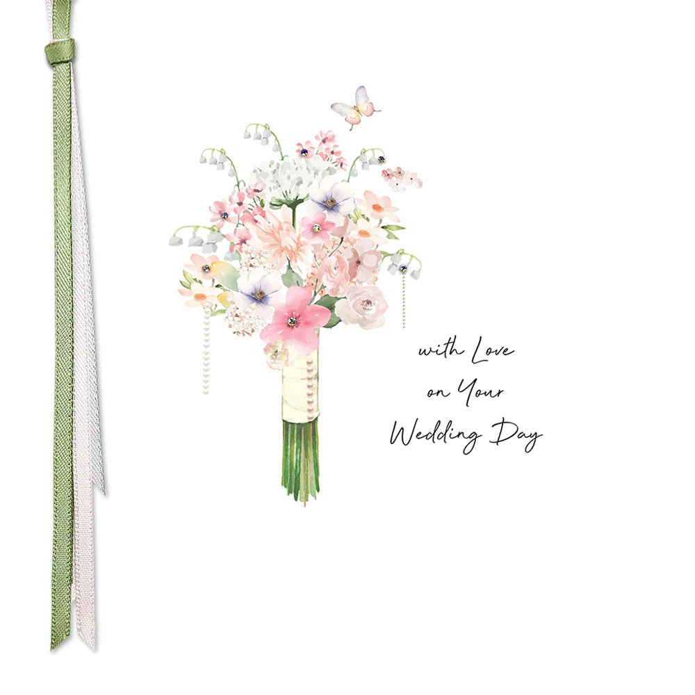 With Love On Your Wedding Day greeting card by Five Dollar Shake, featuring elegant design from Cornucopia Home and Gift.