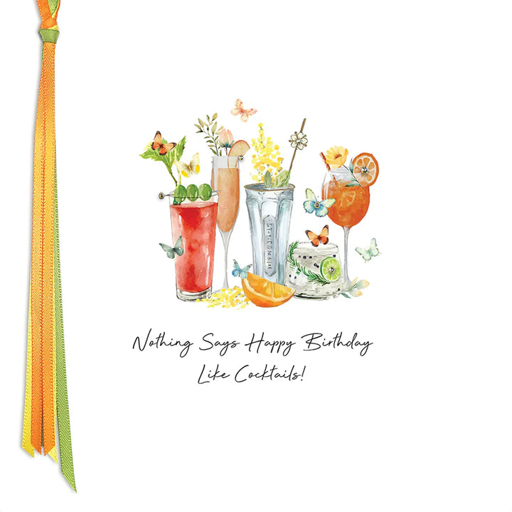 Ribbons &amp; Roses Nothing Says Happy Birthday Like Cocktails Card