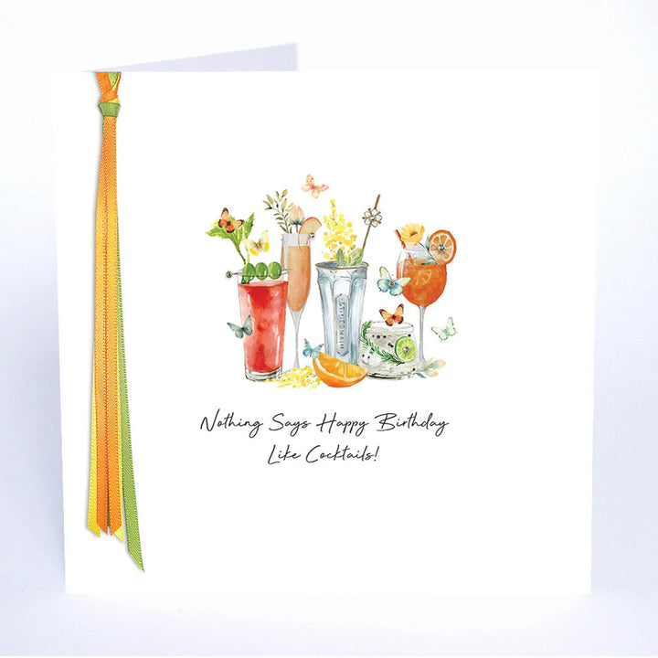 Five Dollar Shake cocktail-themed birthday decor from Cornucopia Home and Gift featuring colorful birthday-themed illustrations.