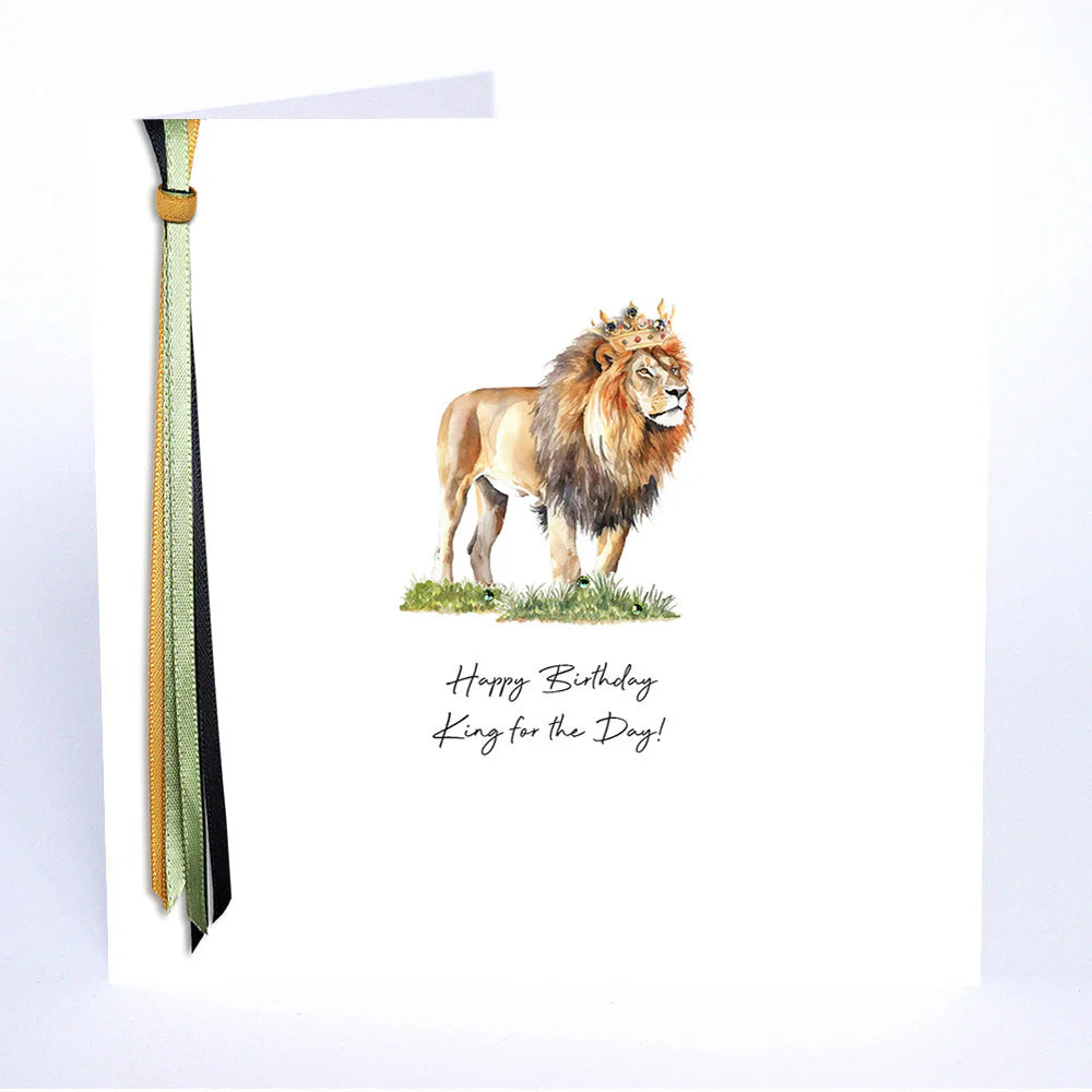 Happy Birthday King for the Day card by Five Dollar Shake, featuring vibrant birthday message and festive design.