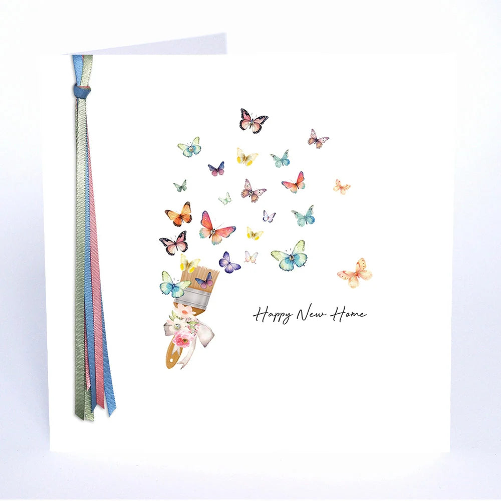 Happy New Home Butterflies Card
