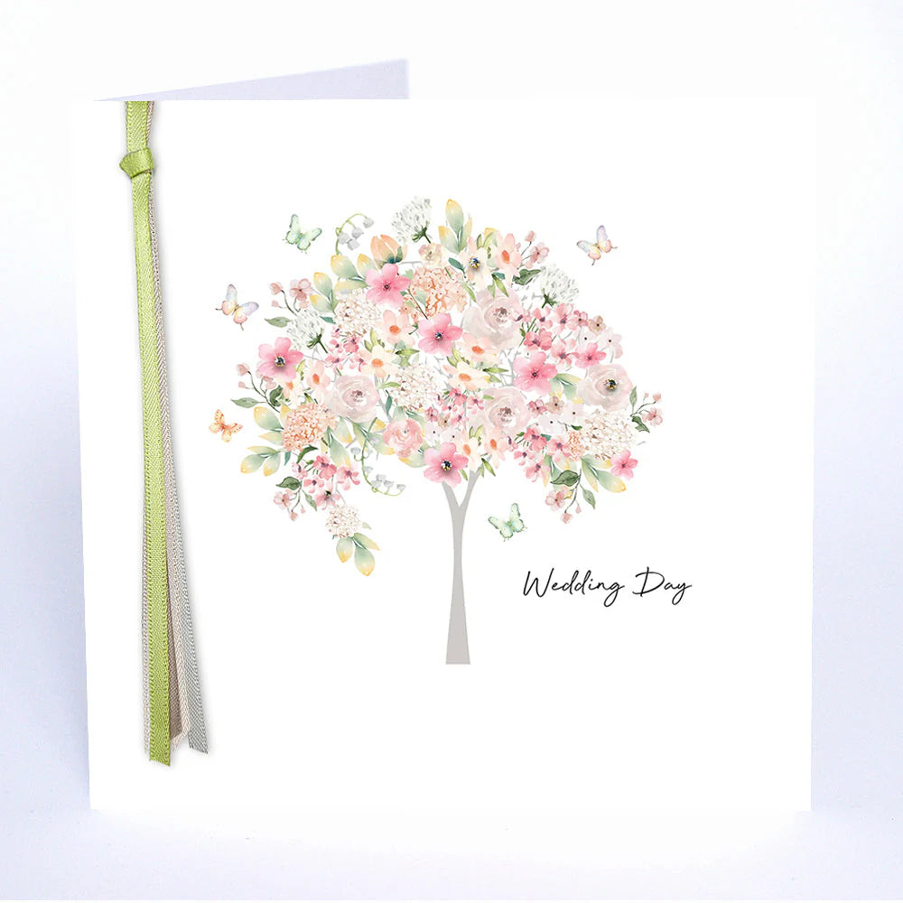 Wedding Day Tree card by Five Dollar Shake featuring a tree illustration, from Cornucopia Home and Gift.