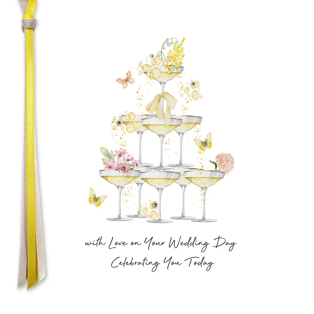 With Love On Your Wedding Day greeting card by Five Dollar Shake, celebrating love with elegant design from Cornucopia Home and Gift.