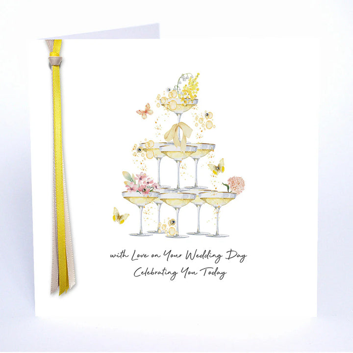 With Love On Your Wedding Day greeting card by Five Dollar Shake, featuring elegant design and heartfelt message for celebrating couples.