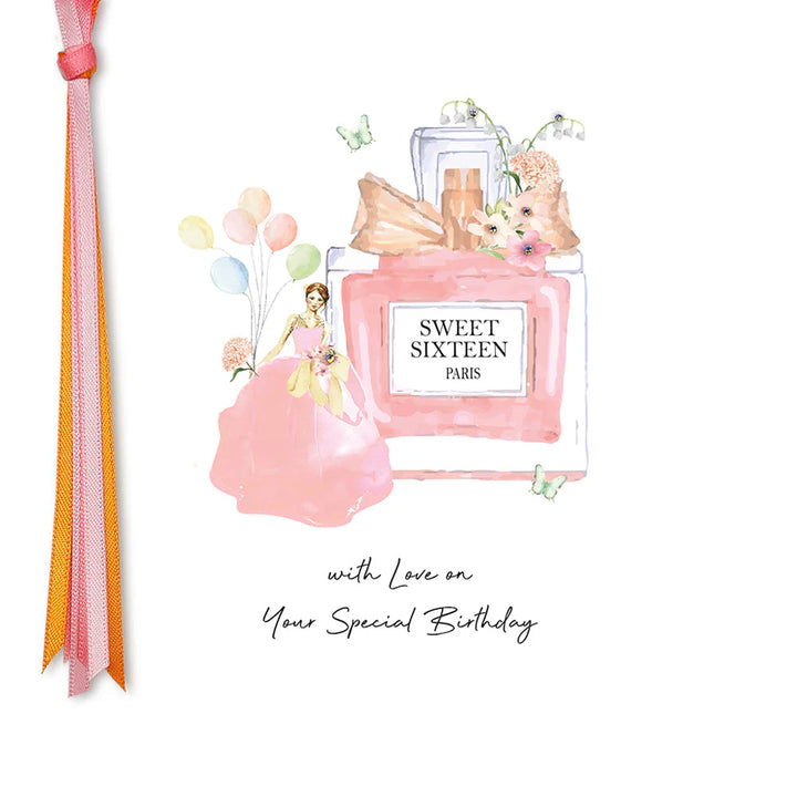 16 - Ribbons &amp; Roses Sweet Sixteen With Love On Your Special Birthday Card