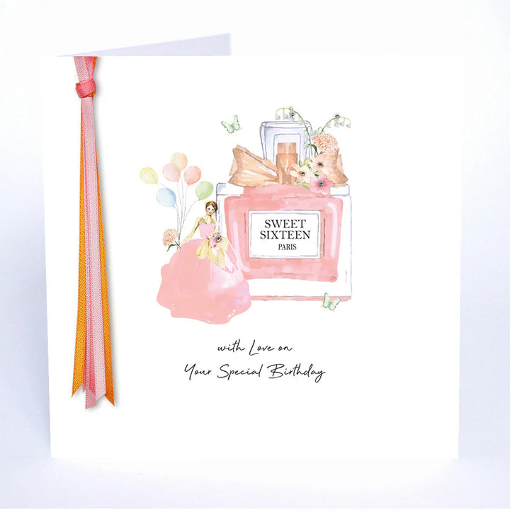 16 - Ribbons &amp; Roses Sweet Sixteen With Love On Your Special Birthday Card