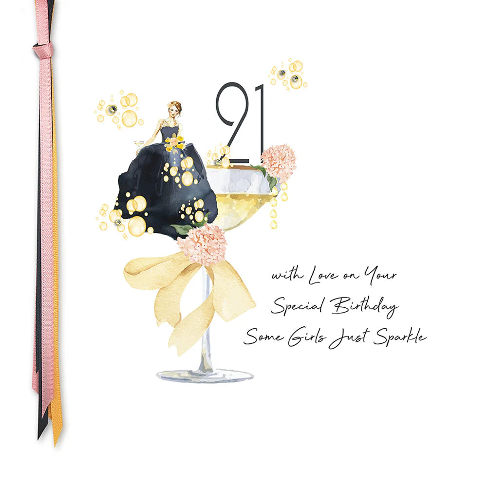 Five Dollar Shake birthday greeting card by Cornucopia Home and Gift featuring sparkling "Some Girls Just Sparkle" design for special celebrations.