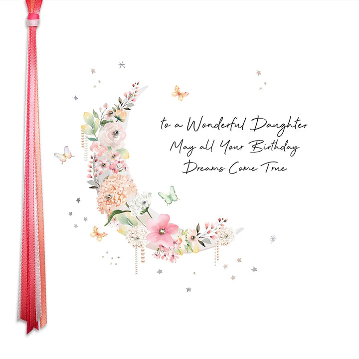 Five Dollar Shake birthday card for a wonderful daughter from Cornucopia Home and Gift, featuring colorful floral design.