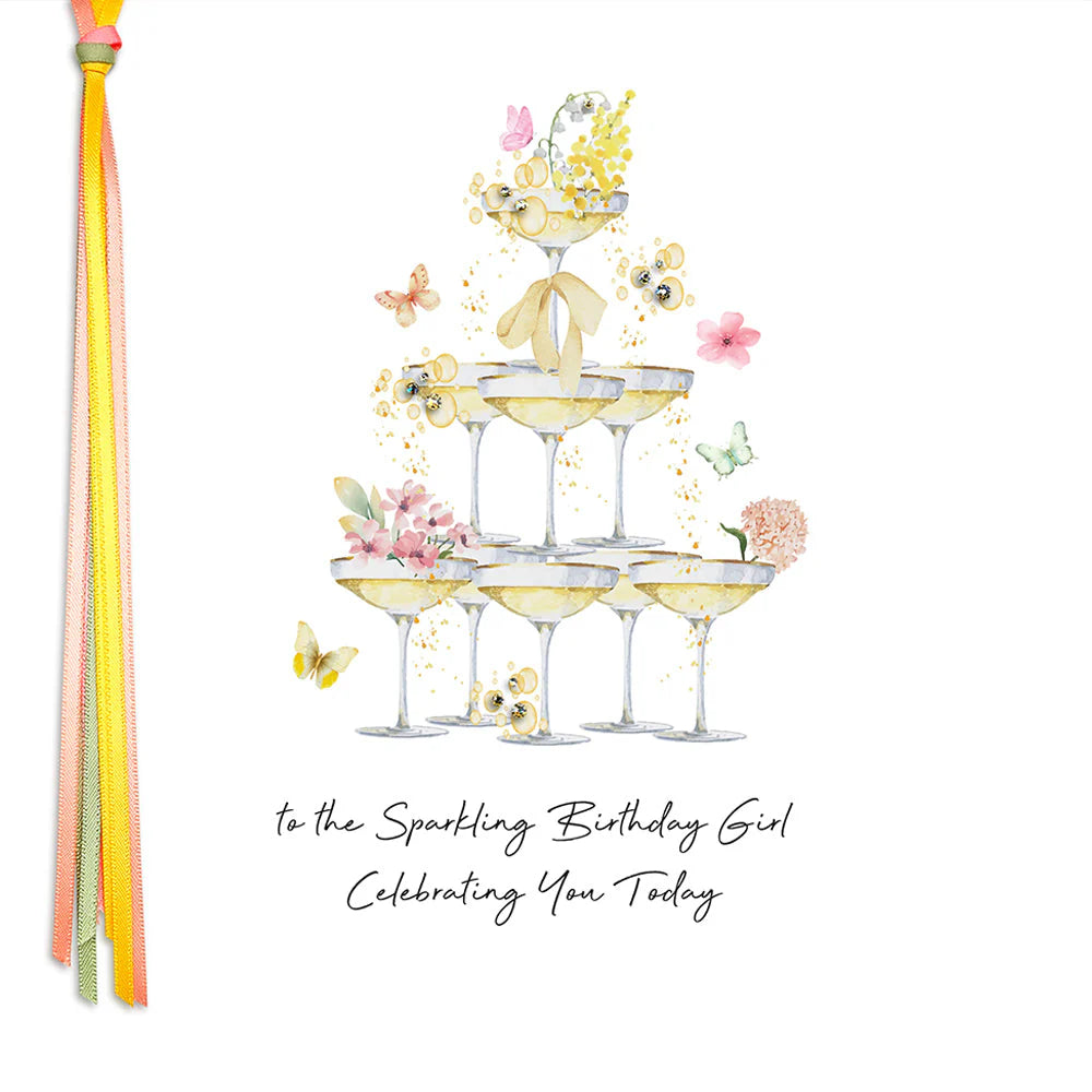 Colorful birthday girl card from Five Dollar Shake by Cornucopia Home and Gift featuring sparkling design and festive birthday message.