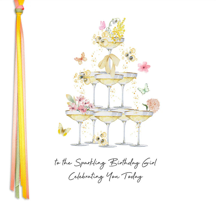 Colorful birthday girl card from Five Dollar Shake by Cornucopia Home and Gift featuring sparkling design and festive birthday message.