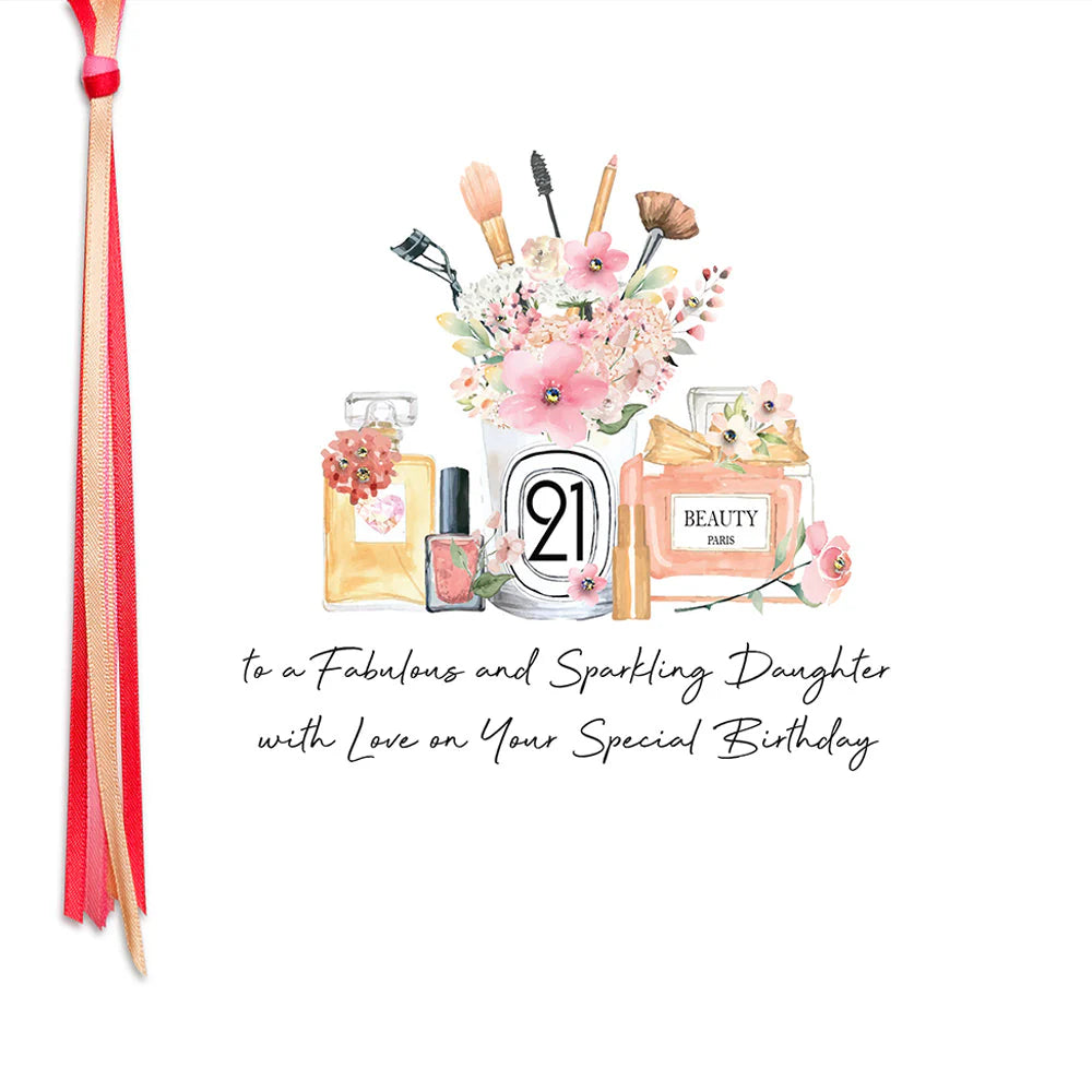 Fabulous and sparkling daughter birthday card by Five Dollar Shake, featuring colorful, festive design for special celebration.