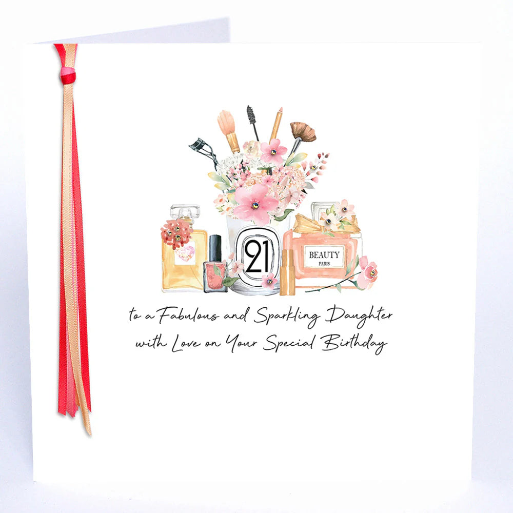 Fabulous and sparkling daughter birthday card by Five Dollar Shake featuring vibrant colors and elegant design, perfect for celebrating.