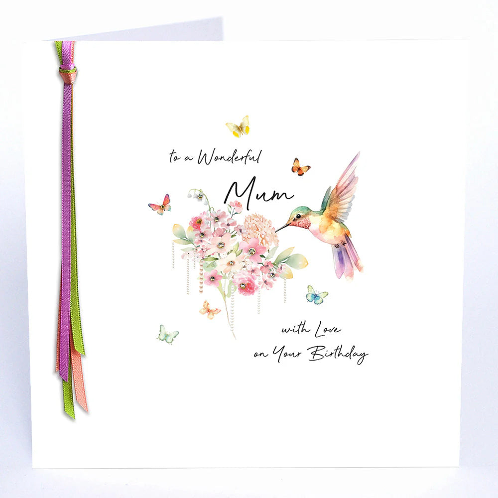 Five Dollar Shake birthday card for mom with heartfelt love message, featuring colorful floral design from Cornucopia Home and Gift.