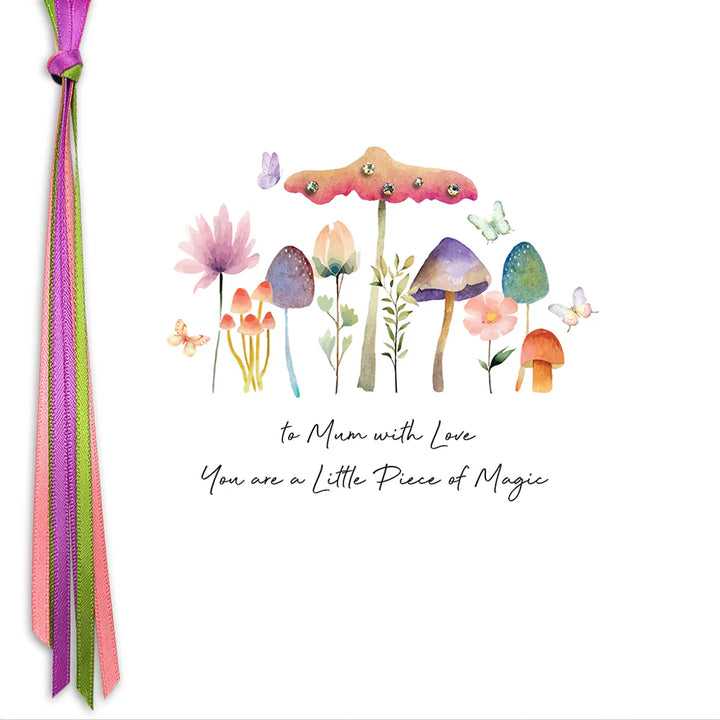 Five Dollar Shake To Mum With Love Little Piece of Magic card by Cornucopia Home and Gift, featuring colorful floral design
