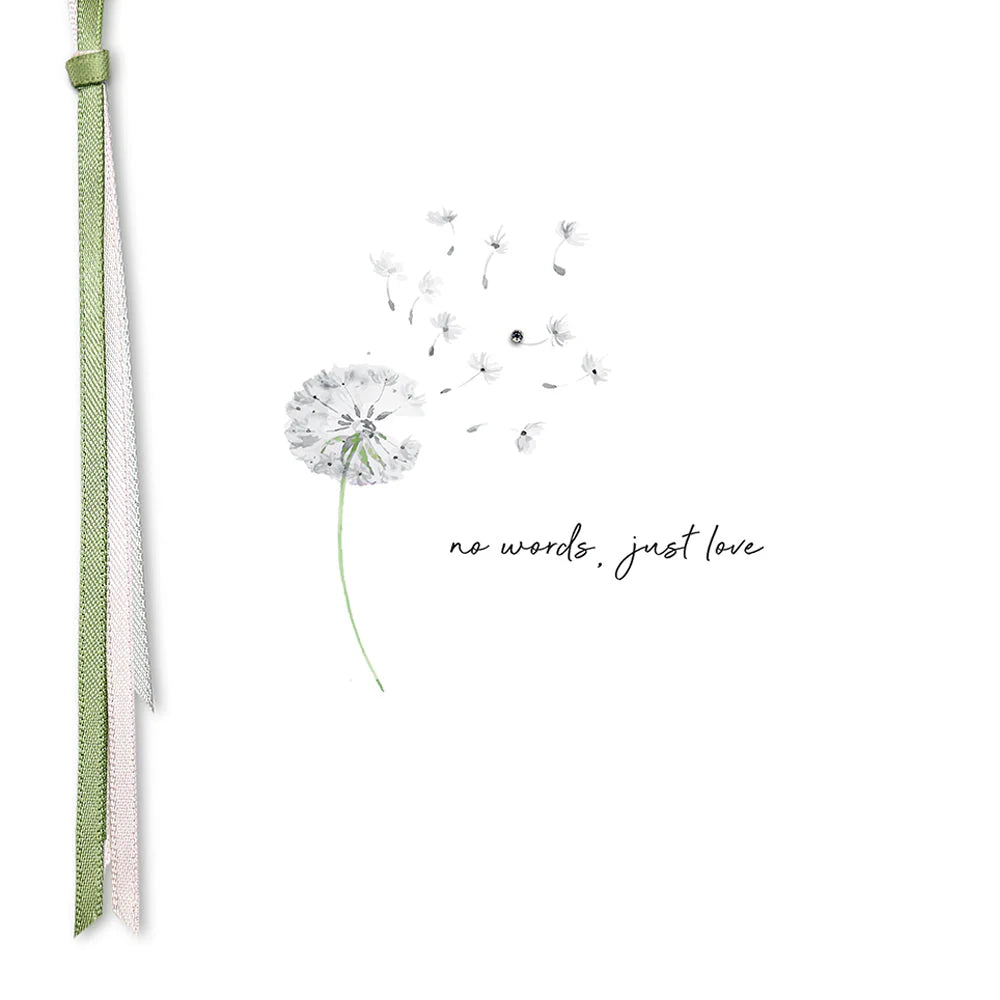 Five Dollar Shake No Words Just Love greeting card with red hearts and romantic message, from Cornucopia Home and Gift.