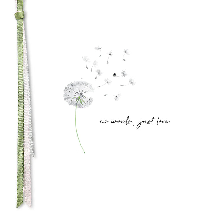 Five Dollar Shake No Words Just Love greeting card with red hearts and romantic message, from Cornucopia Home and Gift.