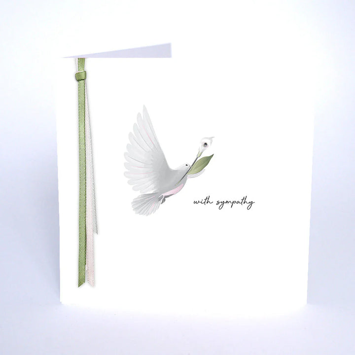 With Sympathy Card by Five Dollar Shake featuring elegant floral design, suitable for expressing condolences.