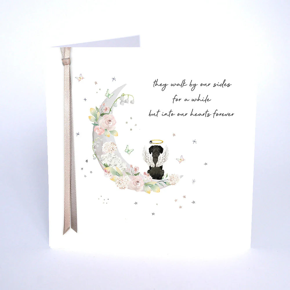 Five Dollar Shake "They Walk By Our Sides" heartfelt greeting card by Cornucopia Home and Gift, featuring sentimental message and delicate design.