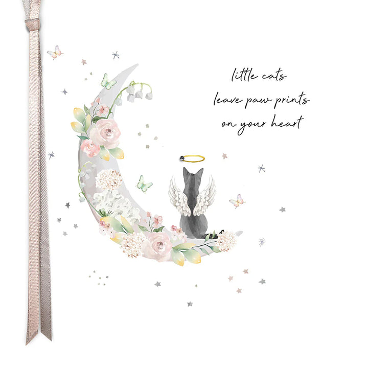 Five Dollar Shake Little Cats Leave Paw Prints On Your Heart greeting card with paw print design, by Cornucopia Home and Gift.