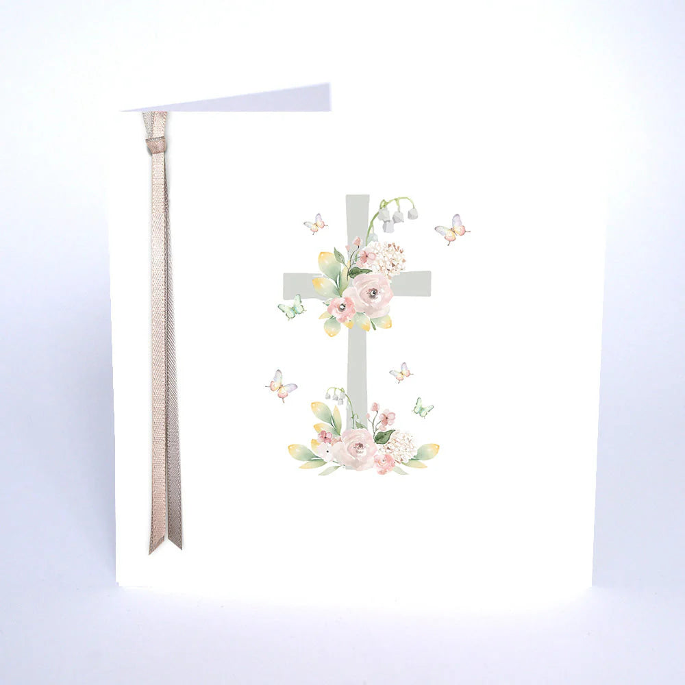 Blank cross figurine from Five Dollar Shake by Cornucopia Home and Gift, showcasing a simple, elegant cross design.