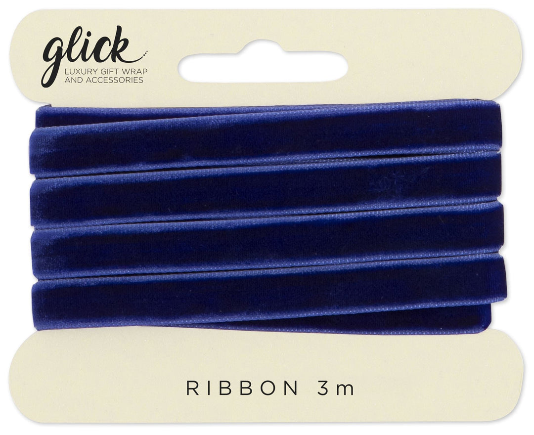 Fabric Ribbon 3m - Velvet Navy