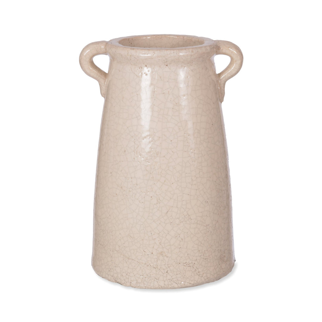 Small Ceramic Ravello Vase by Garden Trading, designed by Cornucopia Worcester, showing a textured, pastel-colored ceramic vase.