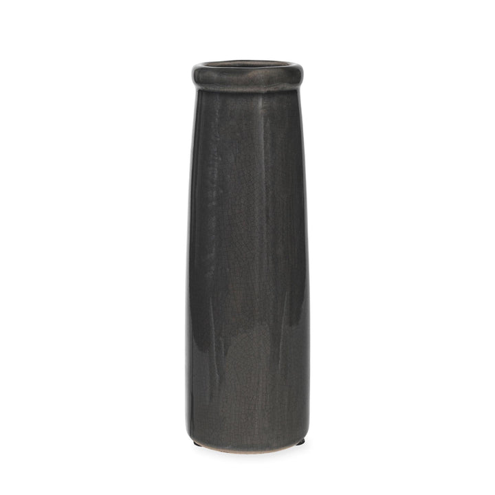Garden Trading Ravello Charcoal Ceramic Bottle Vase - 25cm