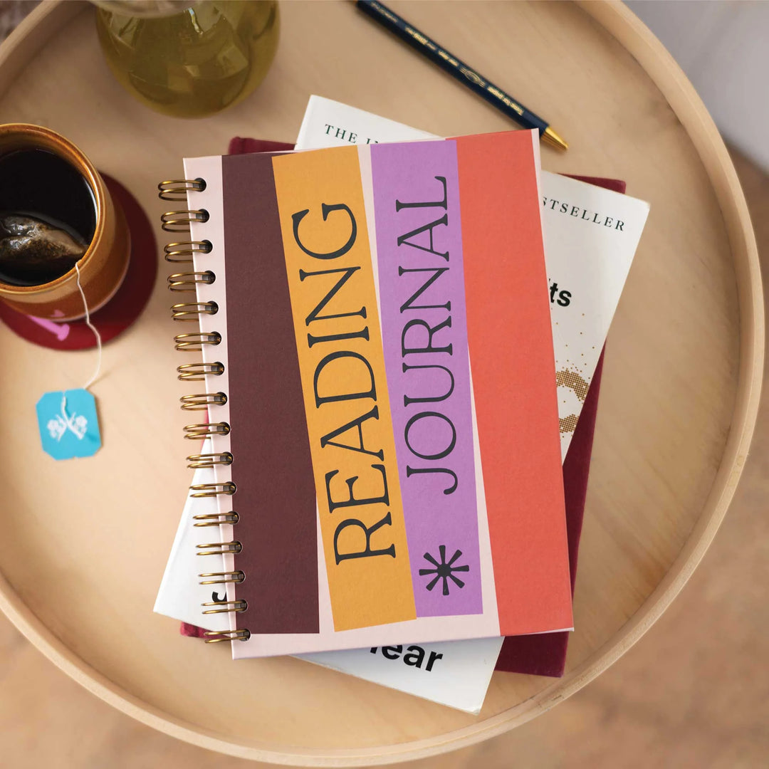 A5 hardcover reading journal by Good Tuesday from Cornucopia Home and Gift, featuring a cozy book nook design.