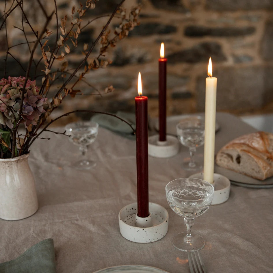 10 Inch Red Unscented Dinner Candle