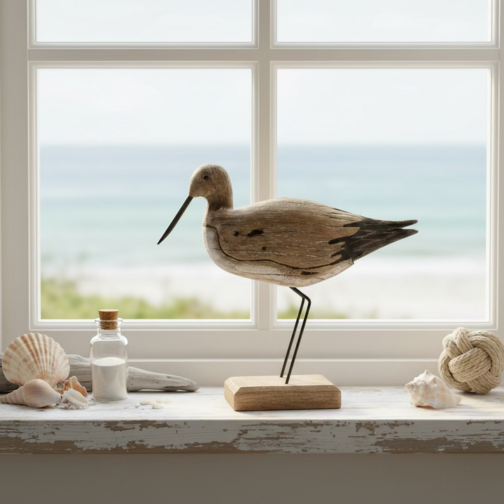 Rustic Wood Sandpiper Orn Large