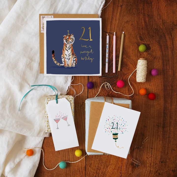 Hooray 21st Birthday Mini Card