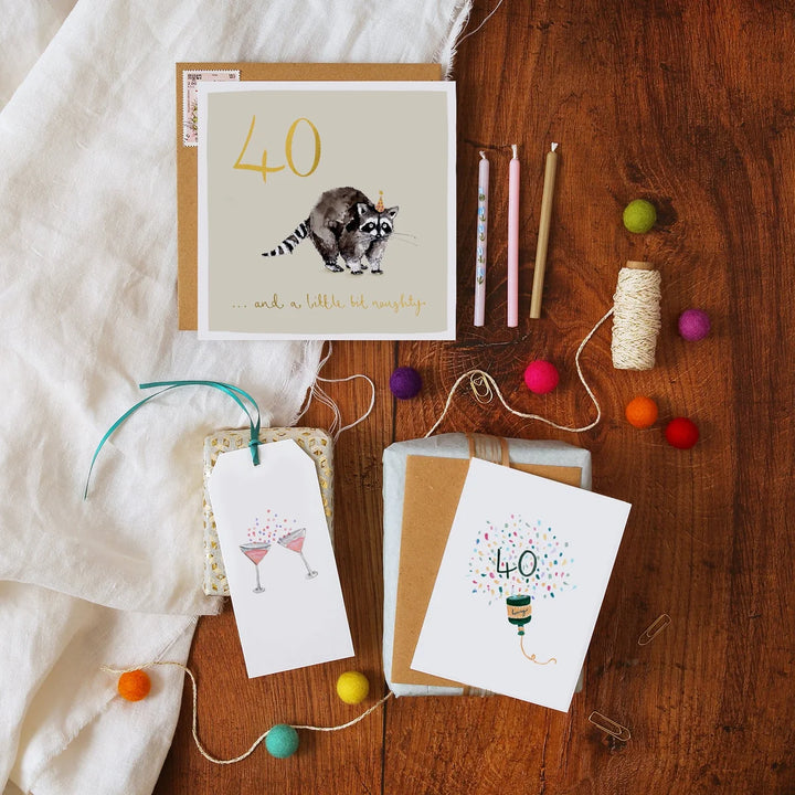 40 - Hooray 40th Birthday Mini Card