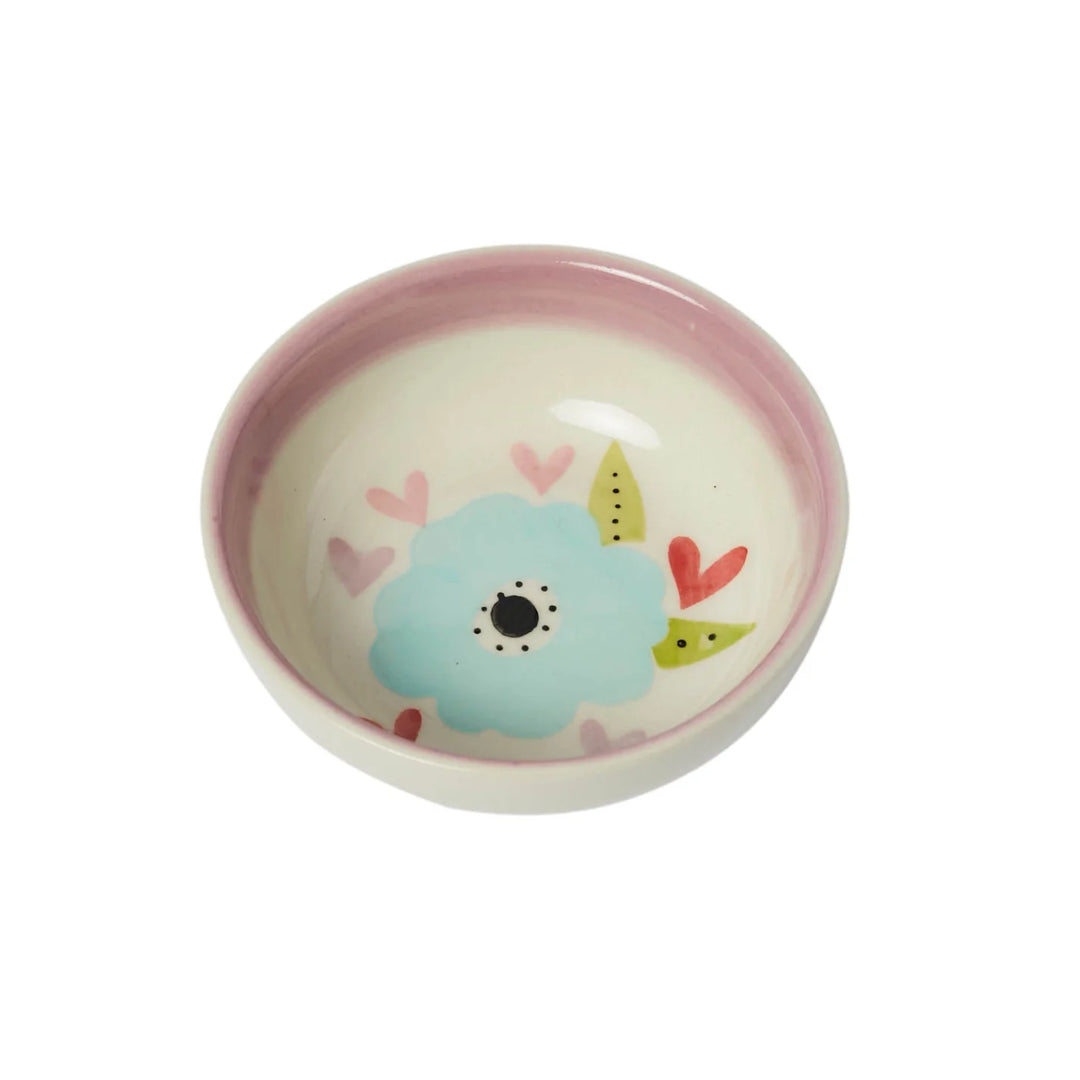 Hearts &amp; Flowers Stoneware Bowl