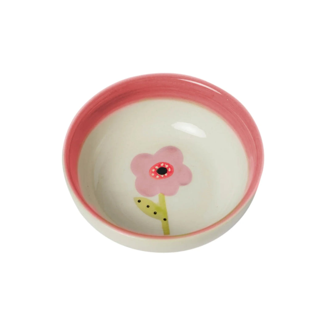 Stoneware Bowl-Mabel Mauve Flower